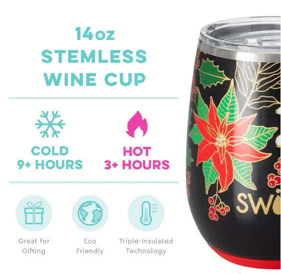 Tis the Season Stemless Wine Cup