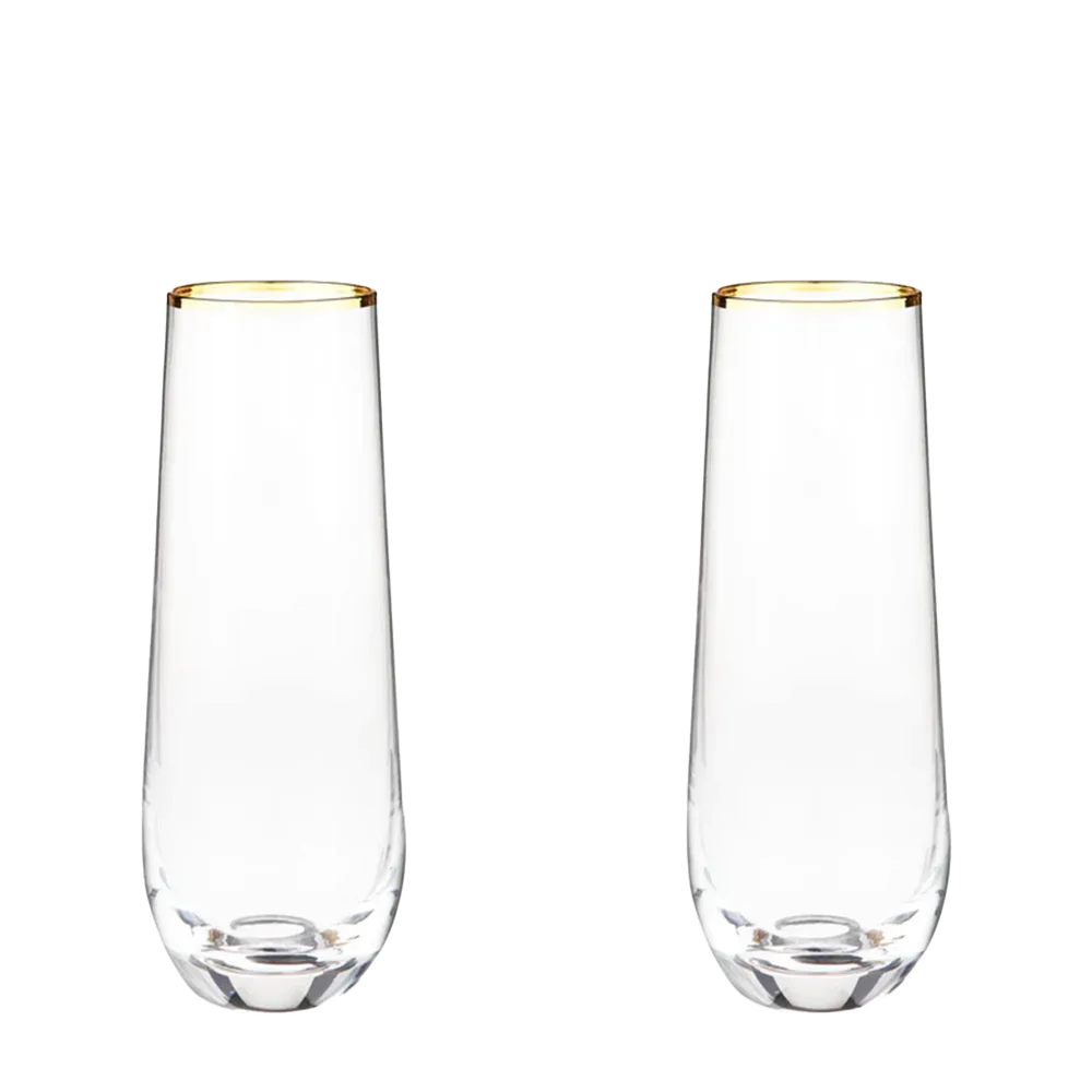 Twine Living Co. Gilded 10 oz. Champagne Flute (set of 2)