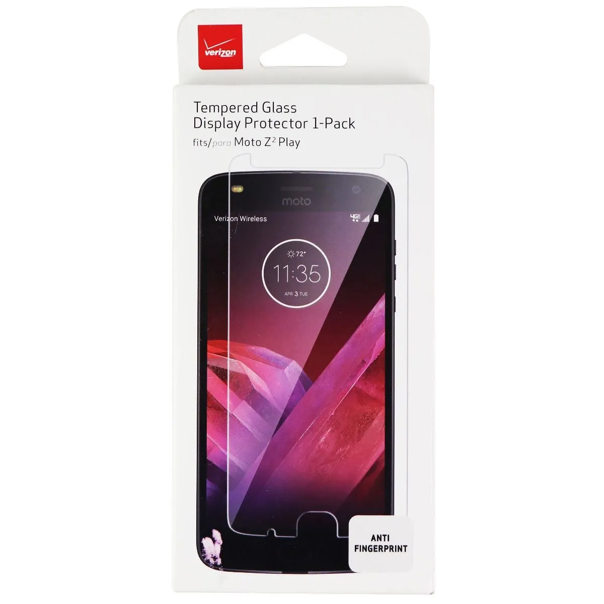 Verizon Tempered Glass Display Protector 1-Pack for Motorola Z2 Play - Clear