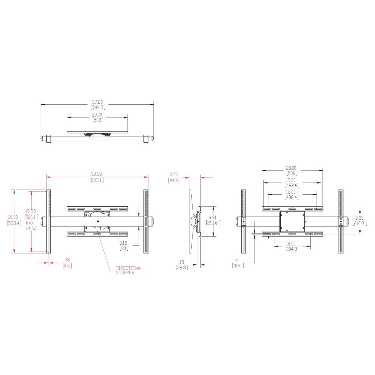 Vogel's PFW 6858 Display Wall Mount Rotate 90