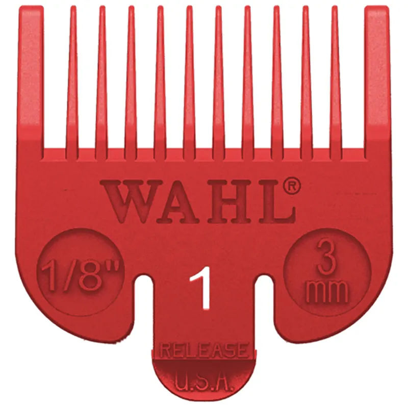 Wahl #1 Plastic Tab Attachment Comb 1/8" Red