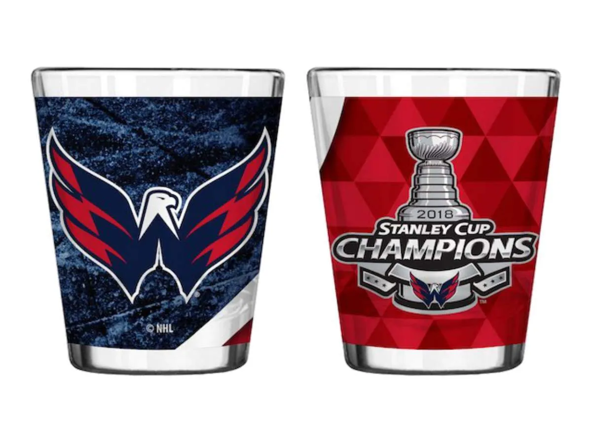 Washington Capitals 2018 NHL Stanley Cup Champions Boelter Sublimated Shot Glass