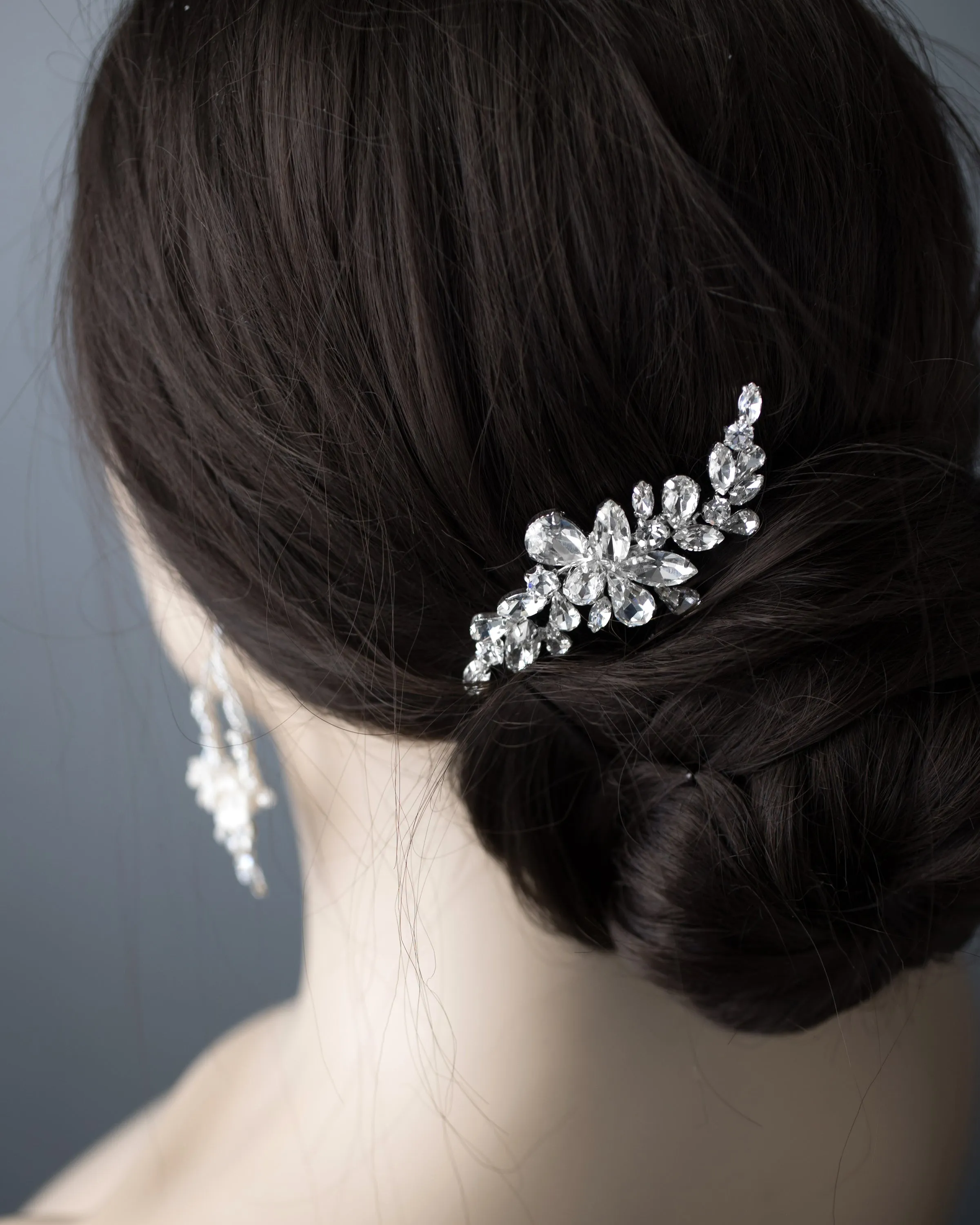 Waterdrop and Marquise Crystal Hair Comb