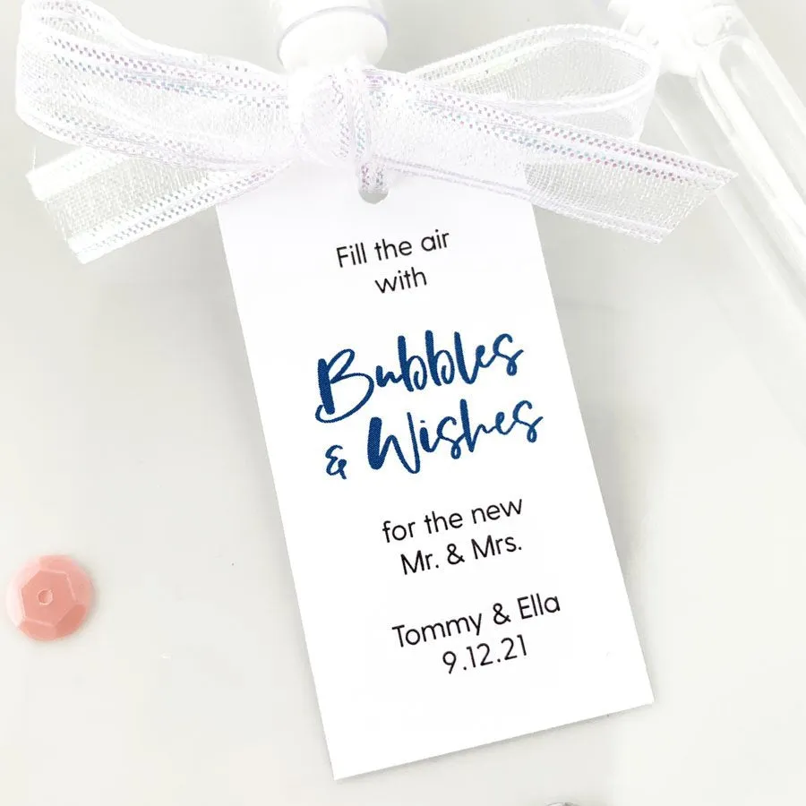 Wedding Bubble Send Off Bubble Wand Tags