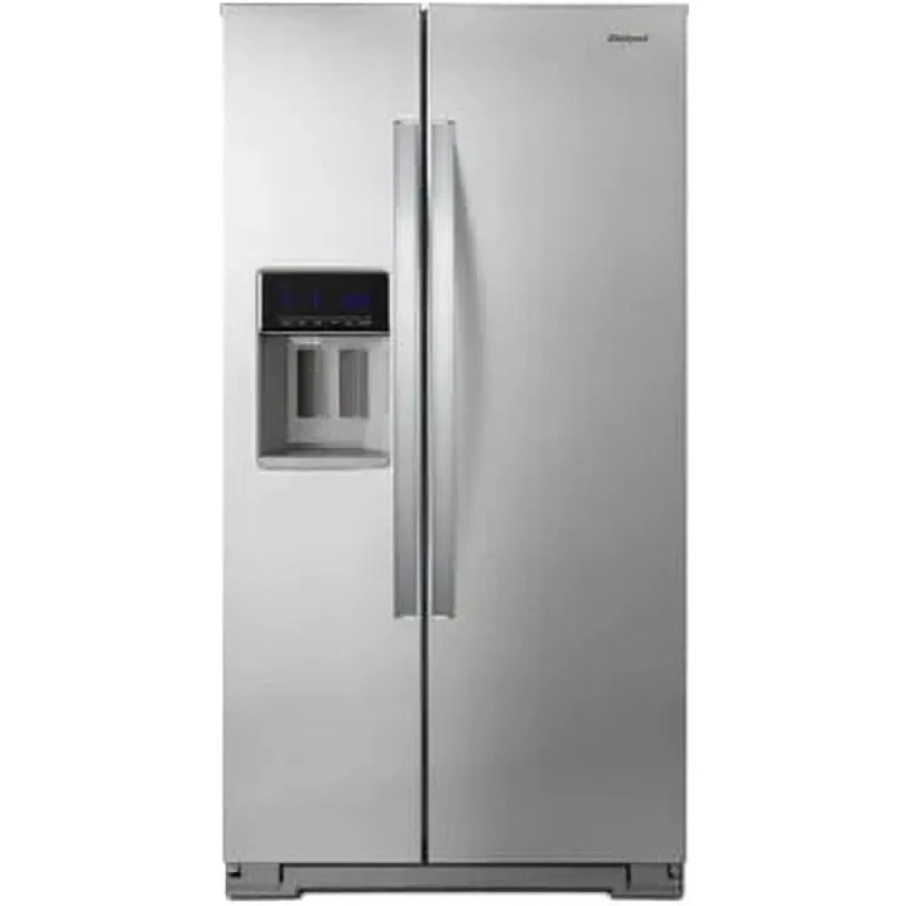 Whirlpool 20.6-cu ft Counter-depth Side-by-Side Refrigerator with Ice Maker (Stainless Steel) WRS571CIHZ