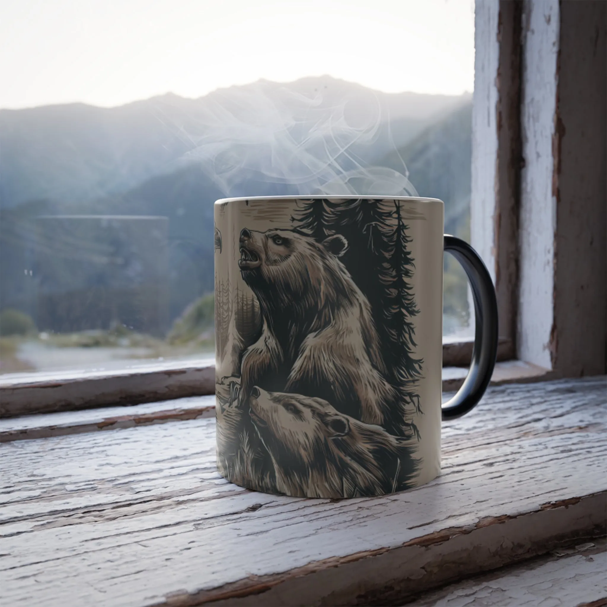 Wildlife Illustrations Color Morphing Mug, 11oz