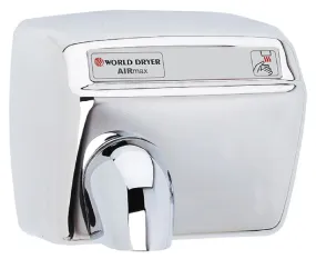 WORLD DRYER® DXM5-972 AirMax™ Series Hand Dryer - Polished Stainless Steel High Speed Automatic Surface-Mounted