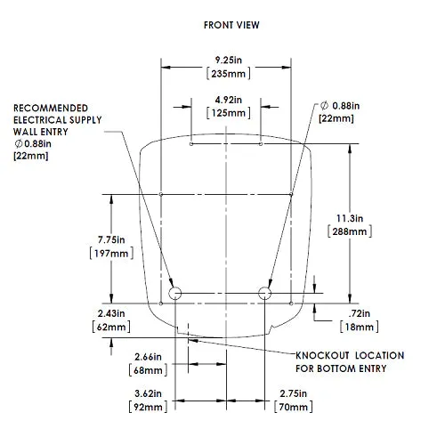 WORLD DRYER® Q-972A2 VERDEdri® Polished (Bright) Stainless Steel Hand Dryer