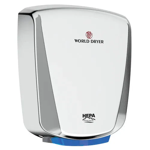 WORLD DRYER® Q-972A2 VERDEdri® Polished (Bright) Stainless Steel Hand Dryer