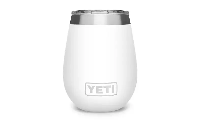 'Yeti' 10 oz. Rambler Wine Tumbler w/Magslider Lid - White