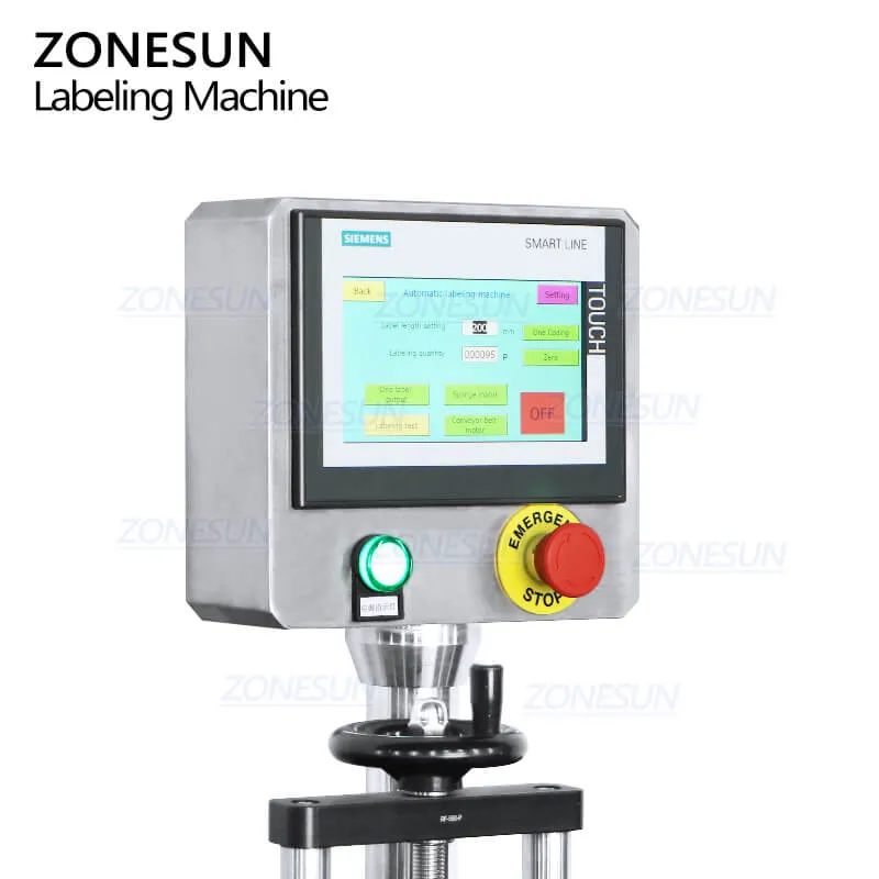 ZS-TB200R Automatic Round Bottle Labeling Machine For Jam Jar Honey Glass Bottle Single Side Label Applicator